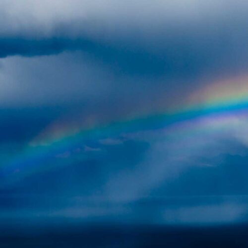 Photo of a rainbow in Antarctica