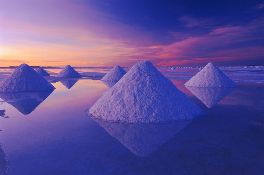Photo of salt pyramids in Bolivia
