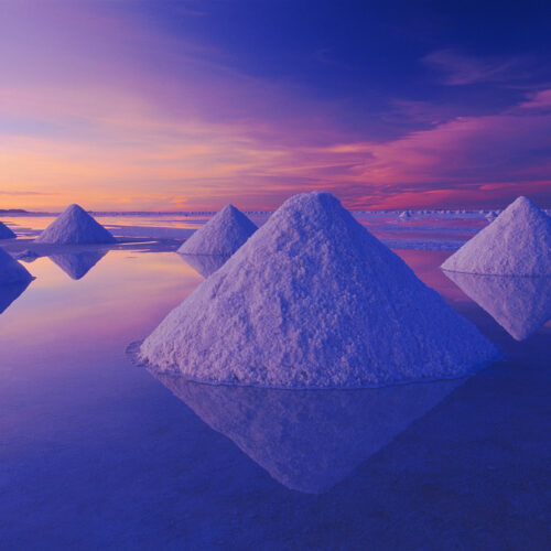 Photo of salt pyramids in Bolivia