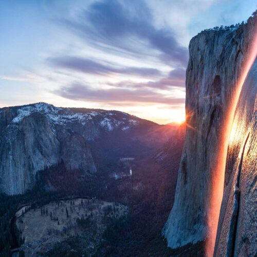 Photo of firefall at Yosemite