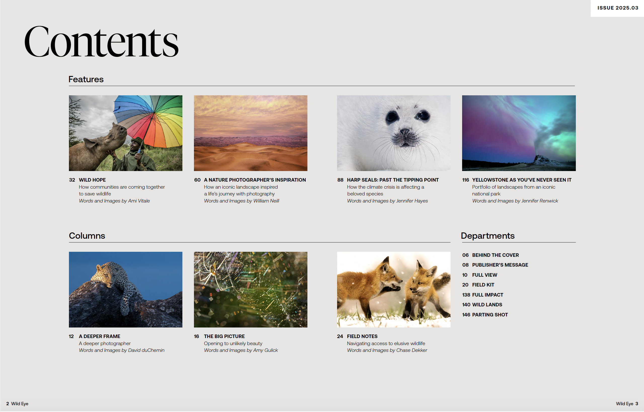 Issue 3 Table of Contents